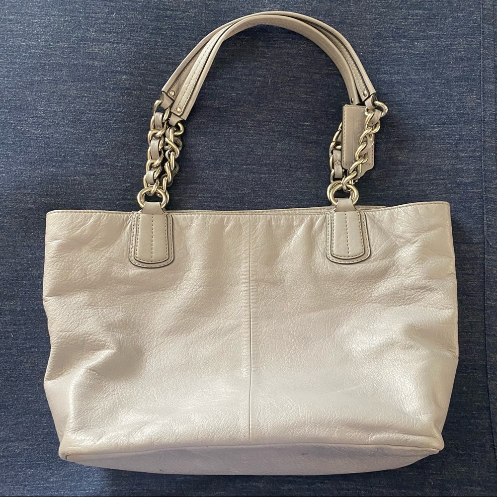 Coach Madison Leather Grey Purse - J1280-20466 - Picture 2 of 6